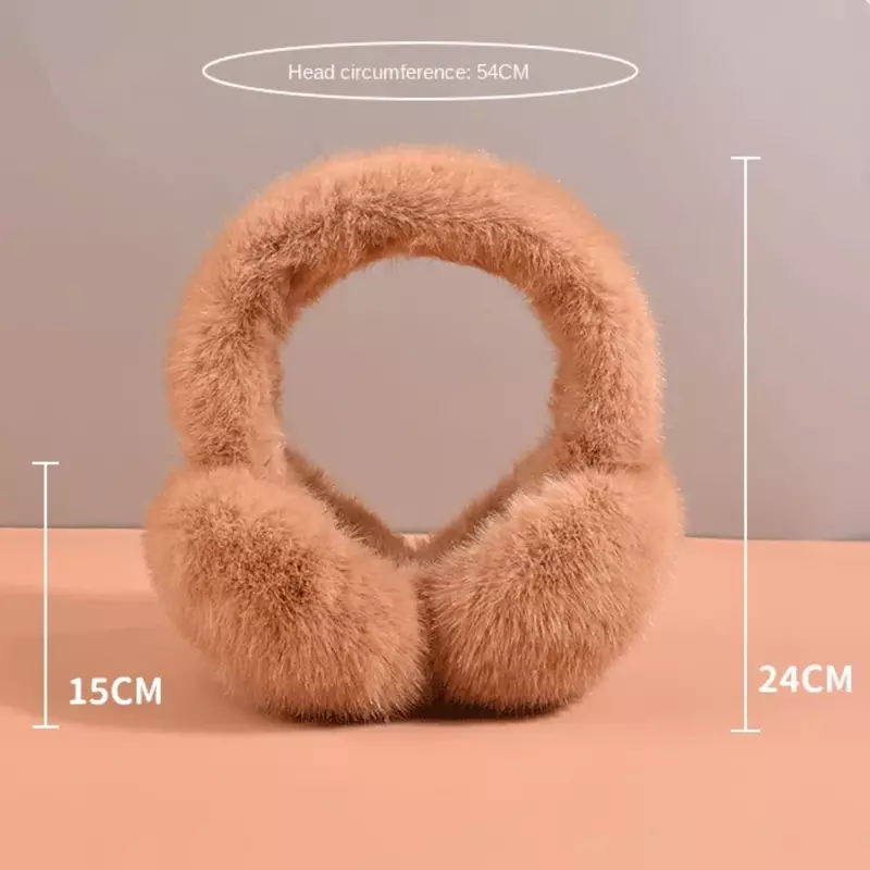 Winter Warm Earmuffs Soft Plush Ear Warmer Fashion Ear Cover Outdoor Cold Protection Solid Color Ear-Muffs Folding Earflap