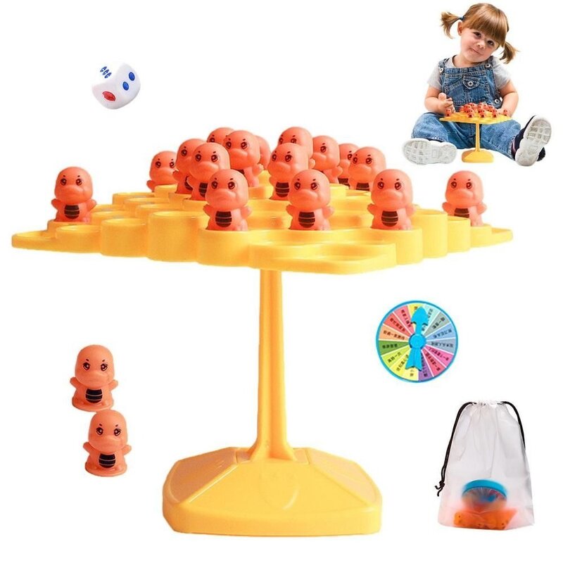 Mainan pohon keseimbangan dinosaurus pendidikan mainan matematika Montessori interaktif pembelajaran kreatif mainan papan permainan menghitung pohon pesta
