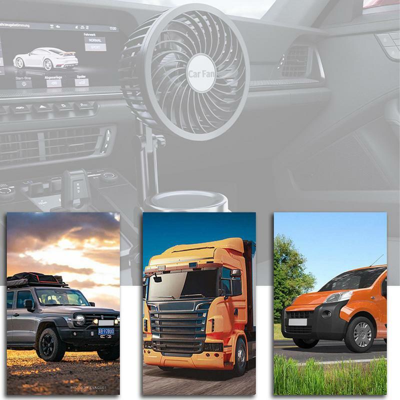 Portavasos expansor de inserción, soporte grande para bebidas con ventilador ajustable, adaptador automotriz, accesorios interiores de coche para RV y SUV