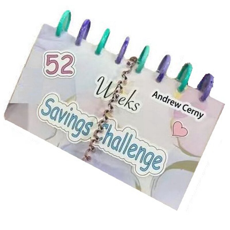 Savings Binder, 52 Week Savings Challenge, Money Saving Binder, Reusable Budget Book With Cash Envelopes, Frosted Durable