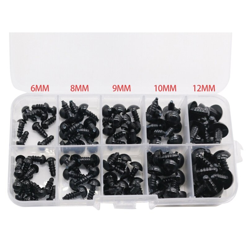 77HD 100pieces Solid Color for Doll Eyes Animal DIY Crafts Eyeballs for Animal Eye Accessories Jewelry Making Handmade Multi