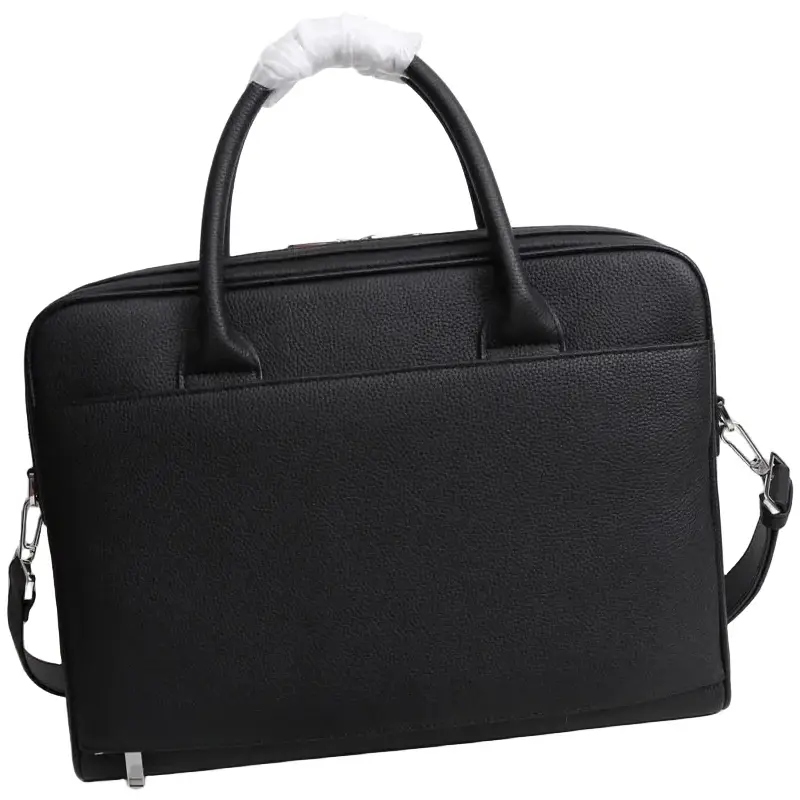 Herren schwarze Leder Business Computer Aktentasche große Kapazität Einkaufstasche