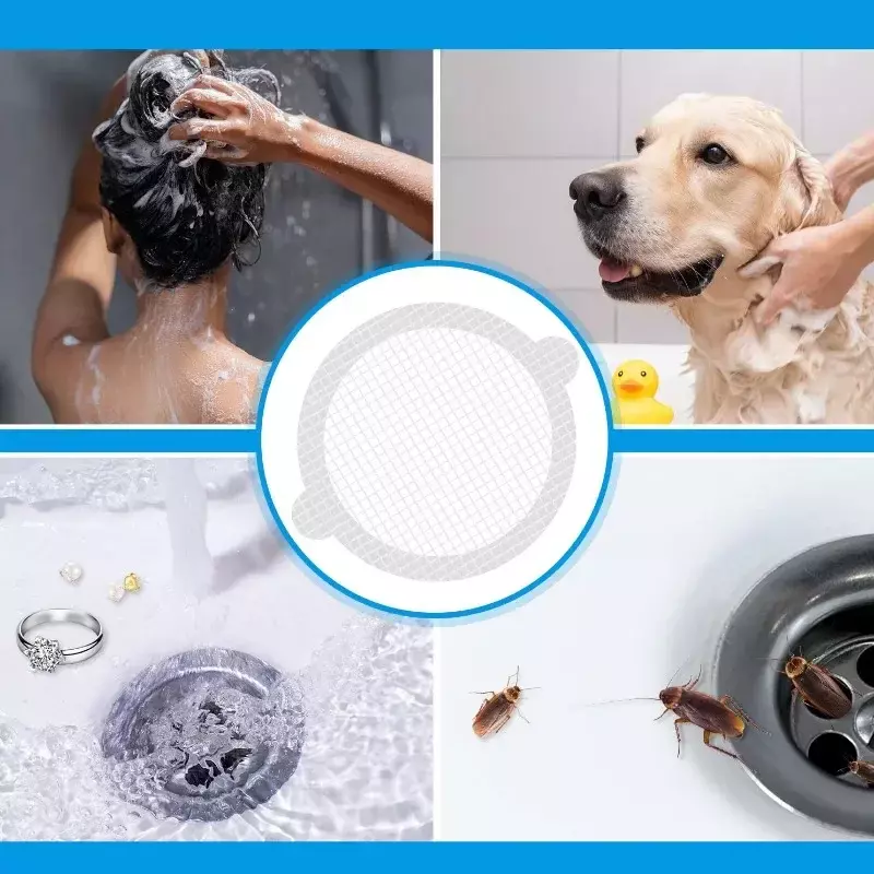 1 ~ 20 pz usa e getta doccia scarico a pavimento adesivo raccoglitore di capelli tappo di scarico coperchio del filtro vasche da bagno maglia cucina accessori per il bagno