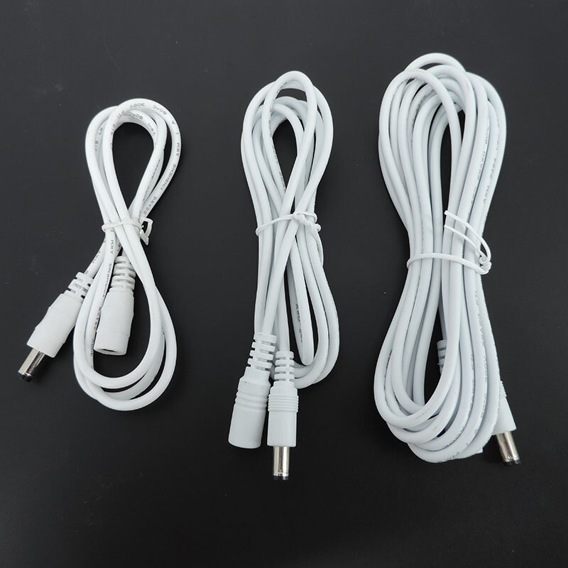 DC Power supply Cable Extension Cord Adapter Female to Male connector Plug 12V 5.5mmx2.1mm Cords For Strip Light CCTV Camera J17