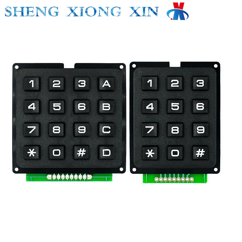2pcs/Lot Microcontroller Keypad Pushbutton Matrix 3*4/3X4 12 Keys Module