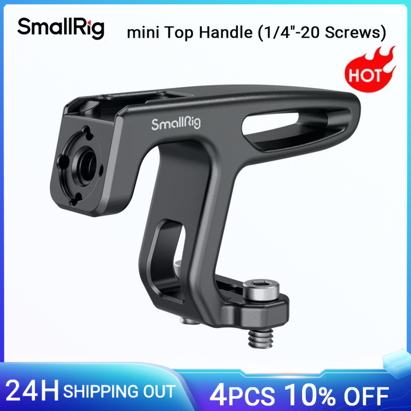 Mini maniglia superiore SmallRig con supporto per scarpe fredde per mirrorless/fotocamere digitali/altre piccole fotocamere (1/4 "-20 viti)-2756