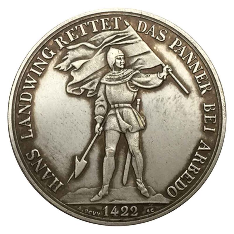 Роскошная коллекция 1869 года, швейцарский рыцарь, забавная парная художественная монета/монета для ночного клуба/памятная карманная Монета на удачу + подарочный пакет