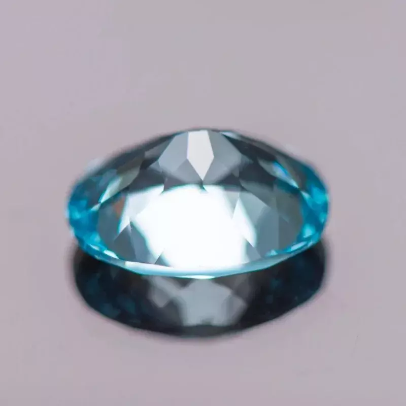 Top Lab Grown Sapphire Oval Cut Aquamarine Color Quality Pendant Gemstones for Charms Jewelry Making Selectable AGL Certificate