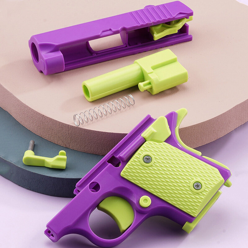 Pisau gravitasi pistol Fidget Mainan cetak 3D kartun plastik pisau lobak anak-anak kartu mewah dekompresi stres mainan