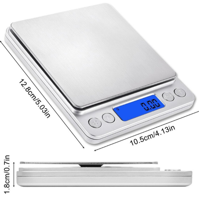 Báscula Digital de cocina para joyería, balanza pequeña de 3000g/0,1g para alimentos, peso Digital de gramos y onzas, con LCD/tara