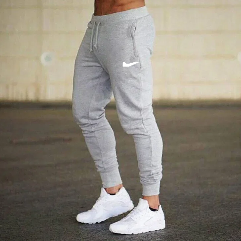 Calça de jogging casual de grandes dimensões masculina, respirável, fina, confortável, solta no verão, marca