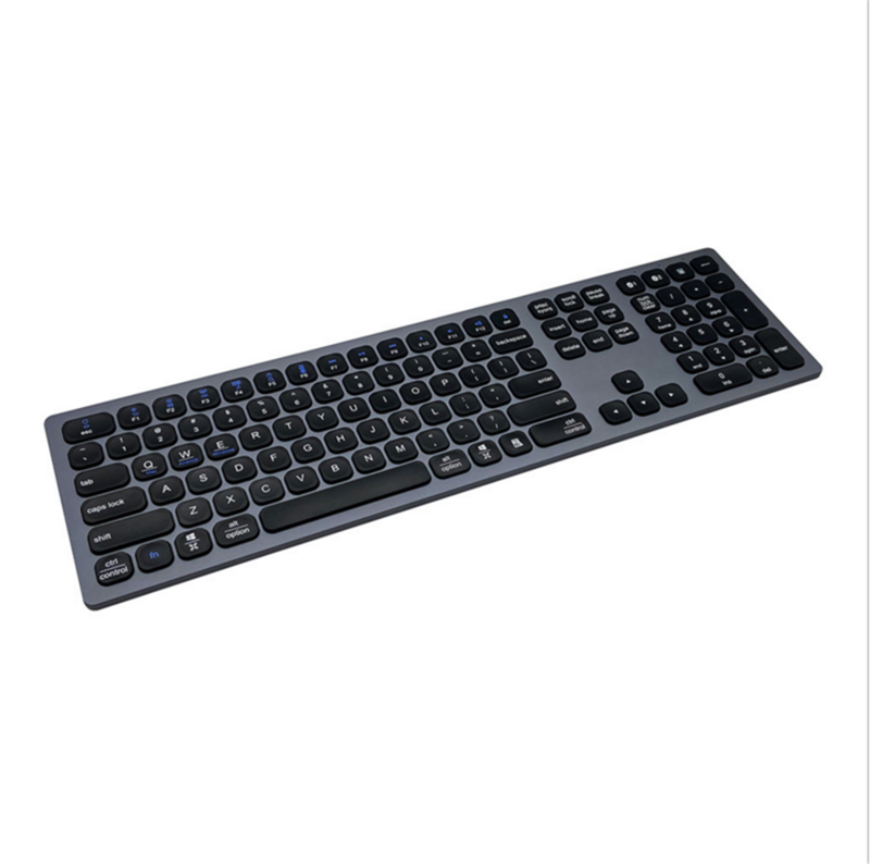 Лидер продаж, металлическая портативная беспроводная клавиатура из АБС и алюминиевого сплава для работы, 110 клавиш