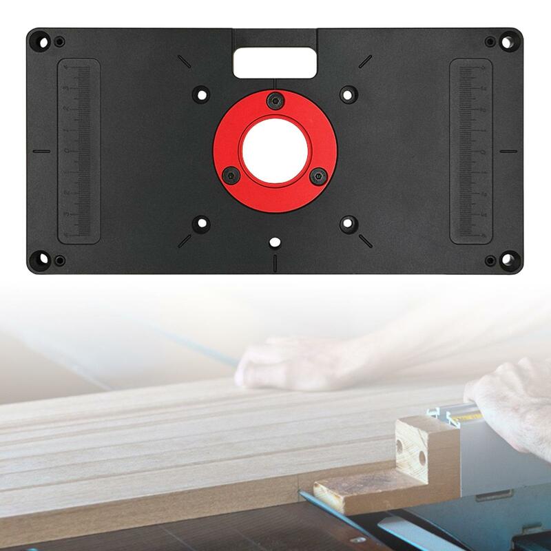 Precisão Alumínio Router Plate para Woodworking Benches, reforçada sua experiência Woodworking
