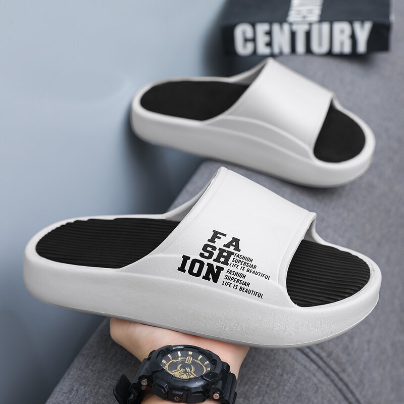 Bread Style Couple's Slippers Trendy All-match Mens and Women Home and Outdoor Slippers Men's EVA Beach Shoe and Garden Slippers