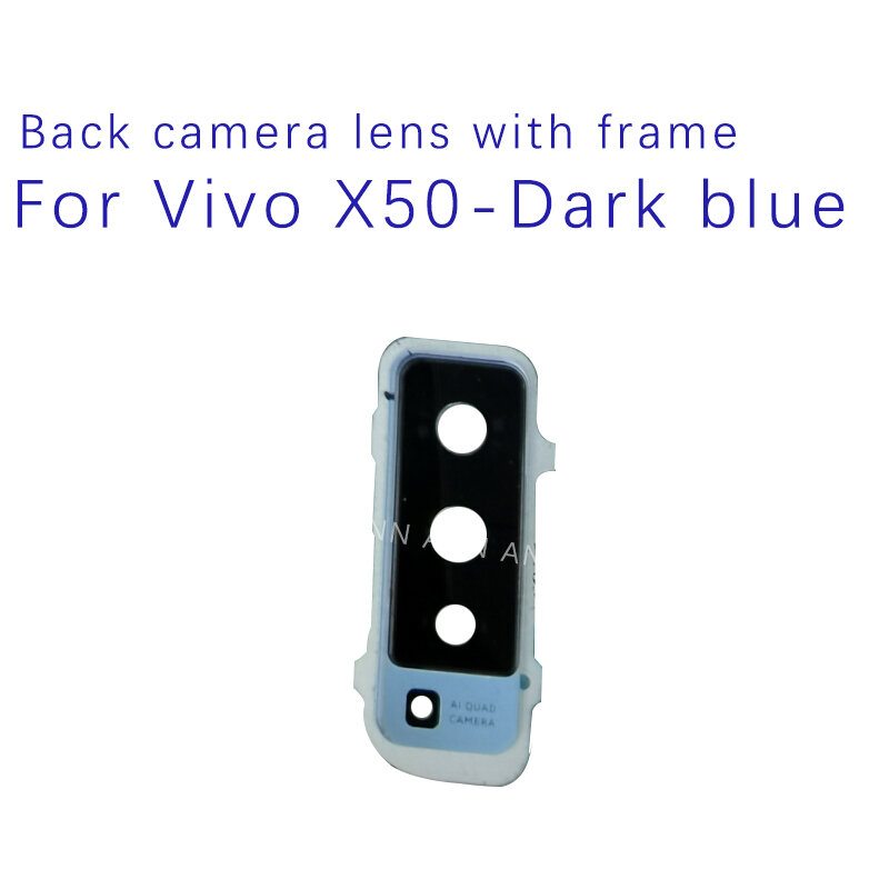 후면 카메라 유리 렌즈 커버, Vivo X50 후면 카메라 렌즈 프레임 하우징 브래킷 스티커