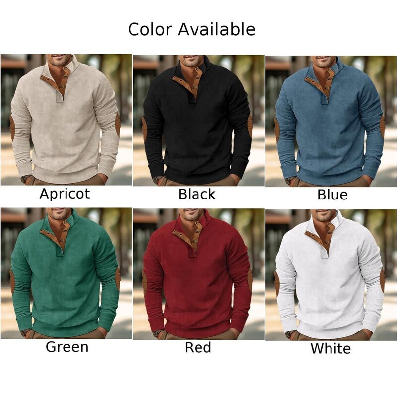 Outdoor Sports Sweatshirt for Men Long Sleeve Pullover Stand Collar Sweatshirt Comfortable and Stylish Multiple Colors