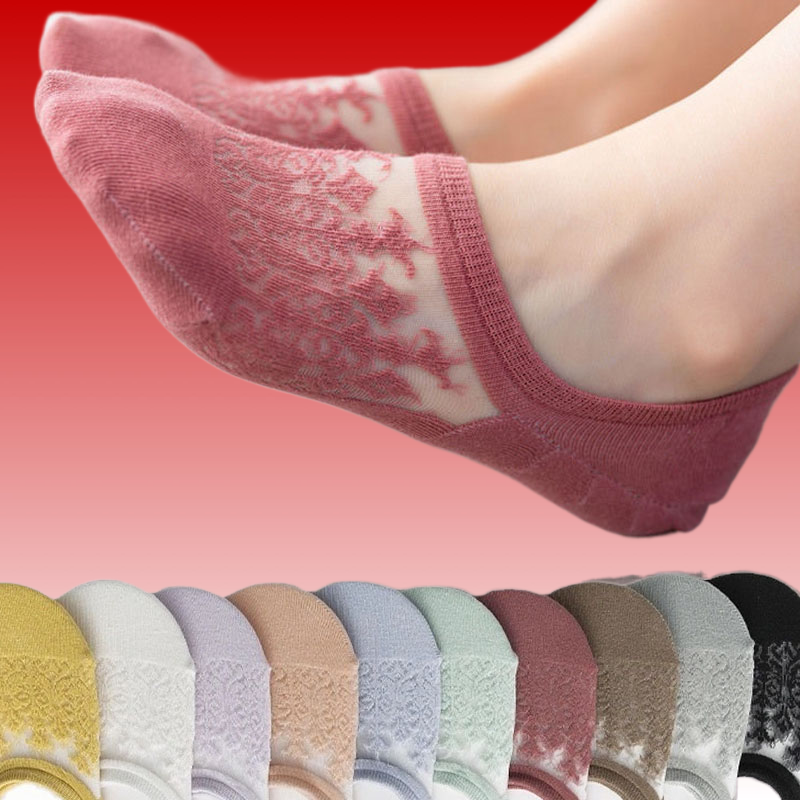 Calcetines invisibles de silicona antideslizantes para mujer, medias de alta calidad, informales, delgadas, de verano, lote de 3 pares