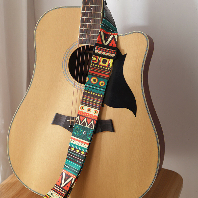 レトロなエスニックスタイルのギターバッグ,調整可能なレザーストラップ,エレクトリックギター,スズキのレトロなエレクトリックギターアクセサリー