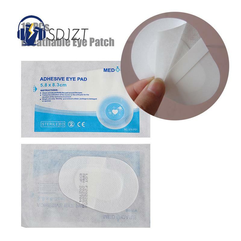 10 pezzi di cuscinetti per gli occhi sterili in tessuto Non tessuto bende adesive bende per ferite per adulti emostasi per ferite di pronto soccorso