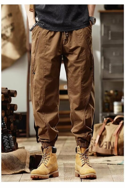 Мужские джинсы с прямыми штанинами, Свободные повседневные длинные брюки в американском ретро-стиле с широкими штанинами, Осень-зима 652