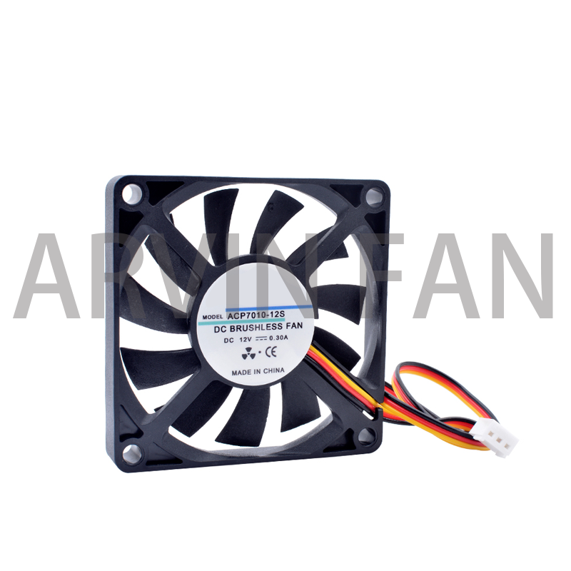 ACP60x60x10mm 70x70x10mm 80x80x10mm 60mm 70mm 80mm Fan 3-wire Speed Monitoring Ultra-thin Cooling Fan Suitable For Chassis CPU