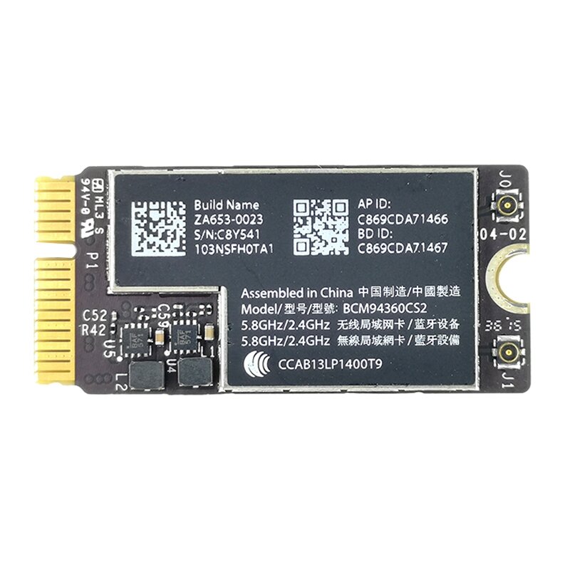 Kartu Bluetooth nirkabel-AC WIFI Bluetooth 4.0 bandara 802.11Ac dengan adaptor PCI-E MINI
