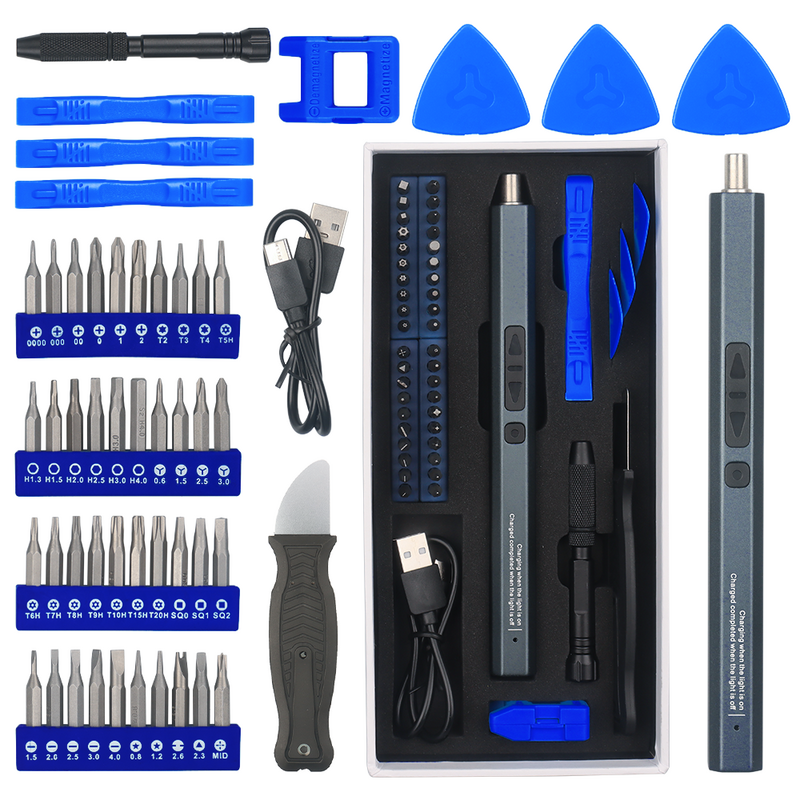 WOZOBUY Electric Screwdriver,50 in 1 Electric Screwdriver Set,Rechargeable Repair Tools Kit with Type-C,for Smartphones,Toys, PC