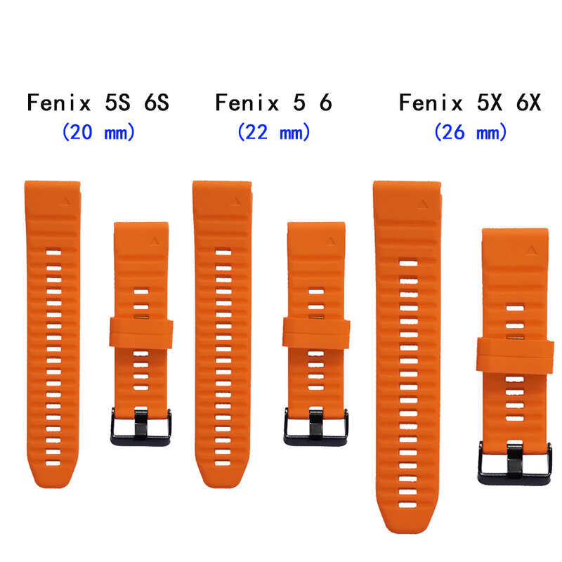 Ремешок силиконовый для Garmin Fenix 6 6X Pro 5 5S 5X Plus 3HR Fenix7 7X, быстросъемный браслет для наручных часов Easyfit, 26 20 22 мм
