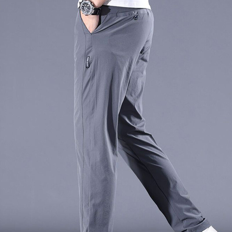 2024 neue Sommer elegante Mode übergroße Einfachheit Retro Herren tragen einfarbige Knopf Reiß verschluss Falten Polyester y2k schicke Hose