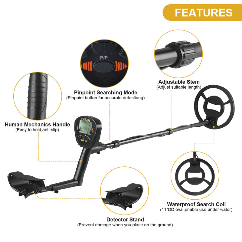 New Metal Detector MD-830 Underground Depth 2.5m Scanner Search High precision Gold Detector Treasure Hunter Detecting