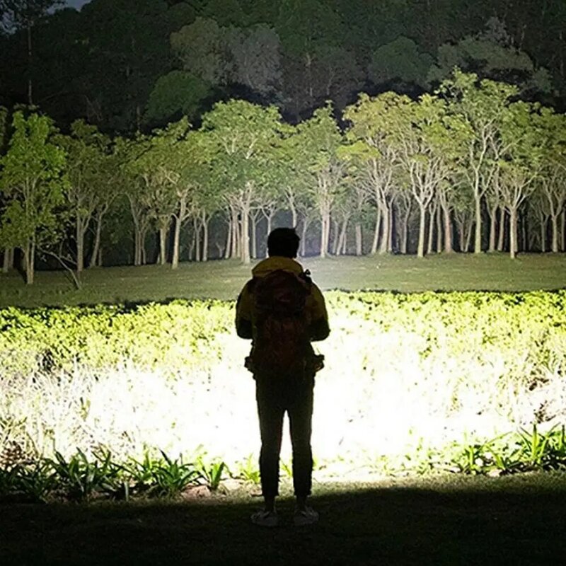 장거리 헤드라이트 야간 광부 캠핑 탐사 낚시 램프, 긴 내구성, 강한 빛, W2C2