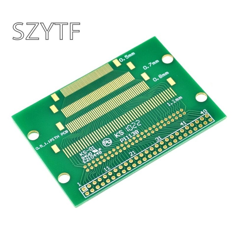 LCM TFT LCD PCB 어댑터 플레이트 테스트 보드, 50 핀 테스트 보드 회전 2.0mm, 2.54mm, 2 열 바늘, 봉지 당 5 개