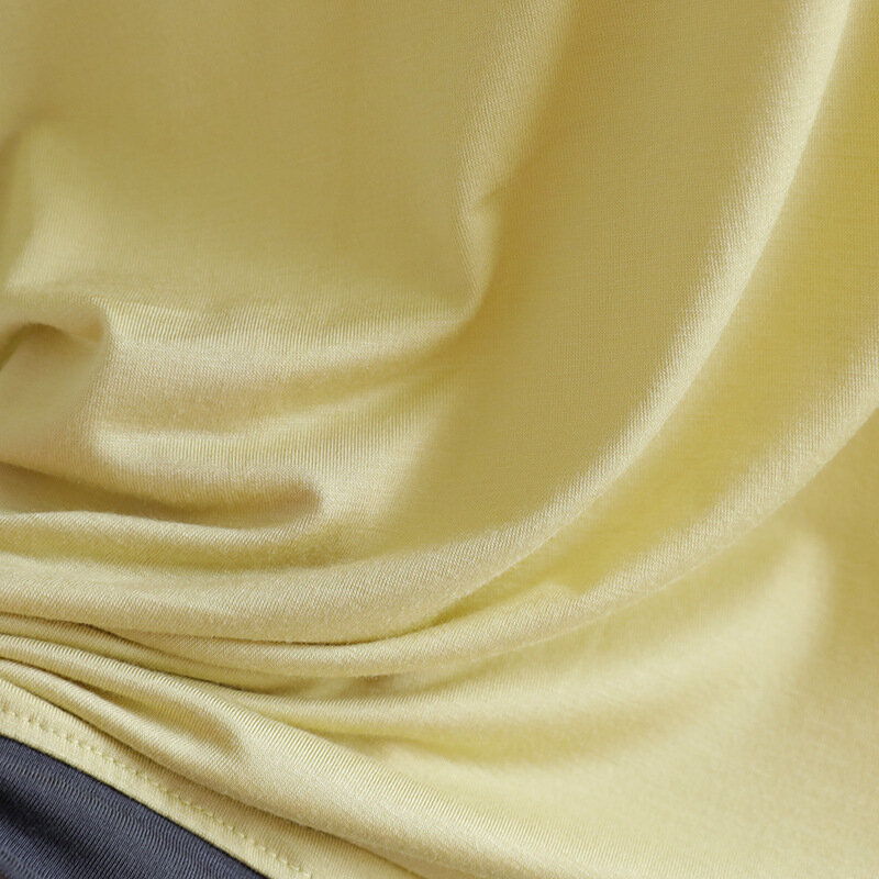 여성용 브이넥 반팔 긴바지, 슬림한 모달 홈 의류, 배색 잠옷, 부드럽고 편안한 잠옷