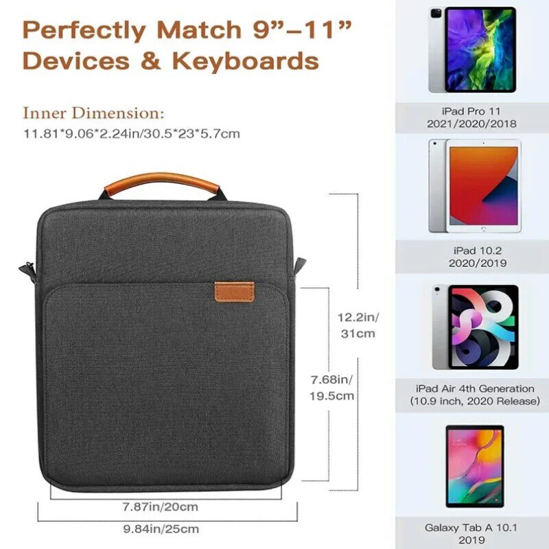 กระเป๋าแท็บเล็ต9-13นิ้วสำหรับ iPad Air iPad Pro 2020ขนาดเล็กสำหรับ2022 Xiaomi กระเป๋าสะพายไหล่กระเป๋าเก็บคอมพิวเตอร์กันกระแทกใหม่