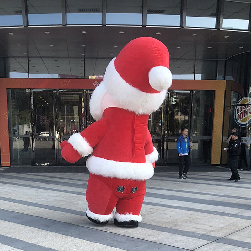 Рождественский косплей, надувной костюм Санта-Клауса, костюм-талисман для рождевечерние, игры, наряд для торгового центра, рекламный костюм, одежда для Хэллоуина