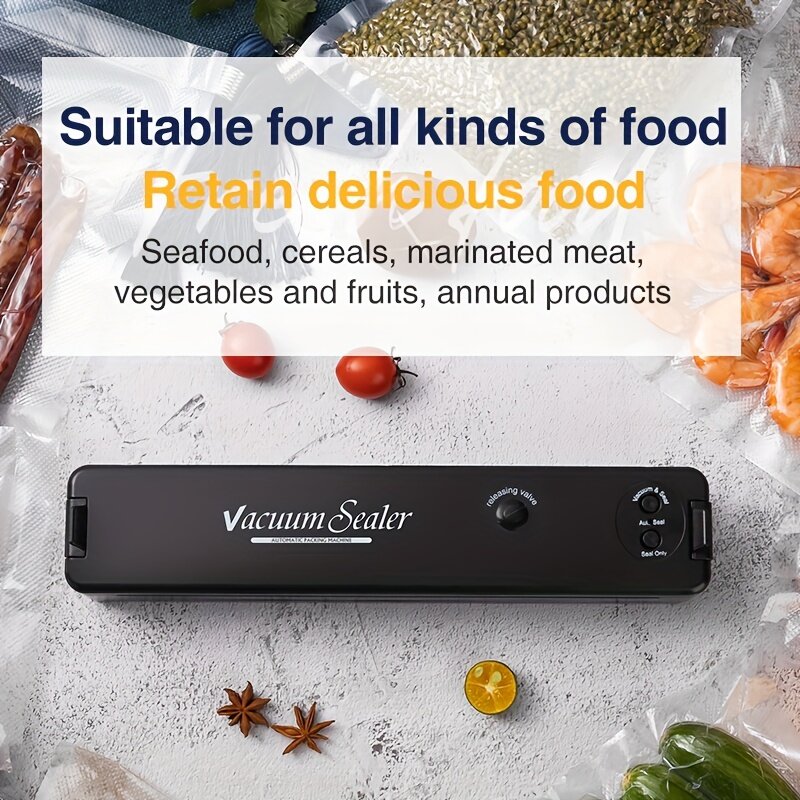 Vacuüm Sealer Machine Voedsel Vacuüm Sealer Voor Voedsel Spaarder Automatische Luchtafdichting Systeem Voor Voedselopslag Droog Met 10 Stuks Afdichting Zakken