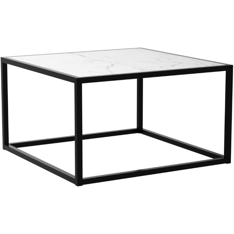 Couch tisch kleine quadratische Couch tische einfacher moderner Mittel tisch für Wohnzimmer Home Office 27,6*27,6*15,7 Zoll
