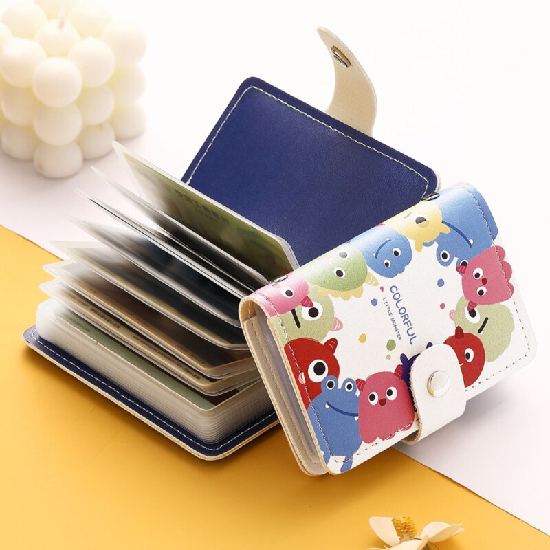 Multiple Card Card Bag Waterproof Coal Ball Pattern Large Capacity Coin Purse PU Leather Card Holder Teenagers Girls