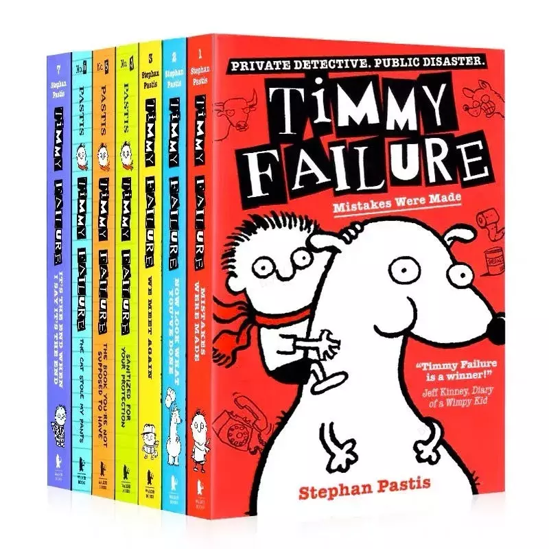 7 Books Timmy Failure Collection Series Kids English Reading Story Children's Detective Funny Chapter Fiction
