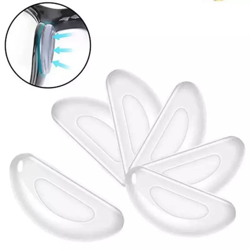 10/50pcs Silicone Glasses Nose Pads Adhesive Nose Pads Non-slip White Thin Nosepads for Glasses Eyeglasses Eyewear Accessories