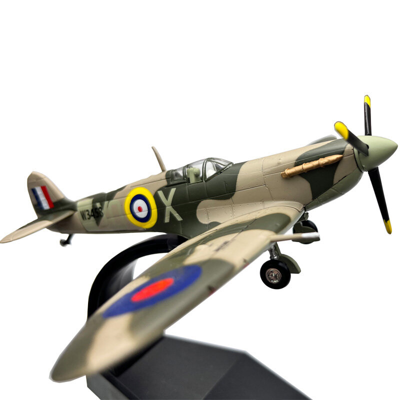 1:72 1/72 مقياس الحرب العالمية الثانية البريطانية Spitfire طائرة مقاتلة دييكاست طائرة معدنية طائرة زخرفة نموذج بوي عيد ميلاد لعبة هدية