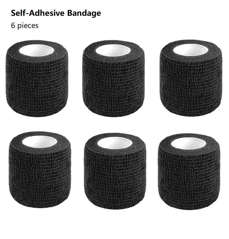 6 Roll Zelfklevende Bandages Elestic Nonwovens EHBO Medische Wond Dressing Tape Sportbescherming Verbanden 2In (5Cm) Breedte