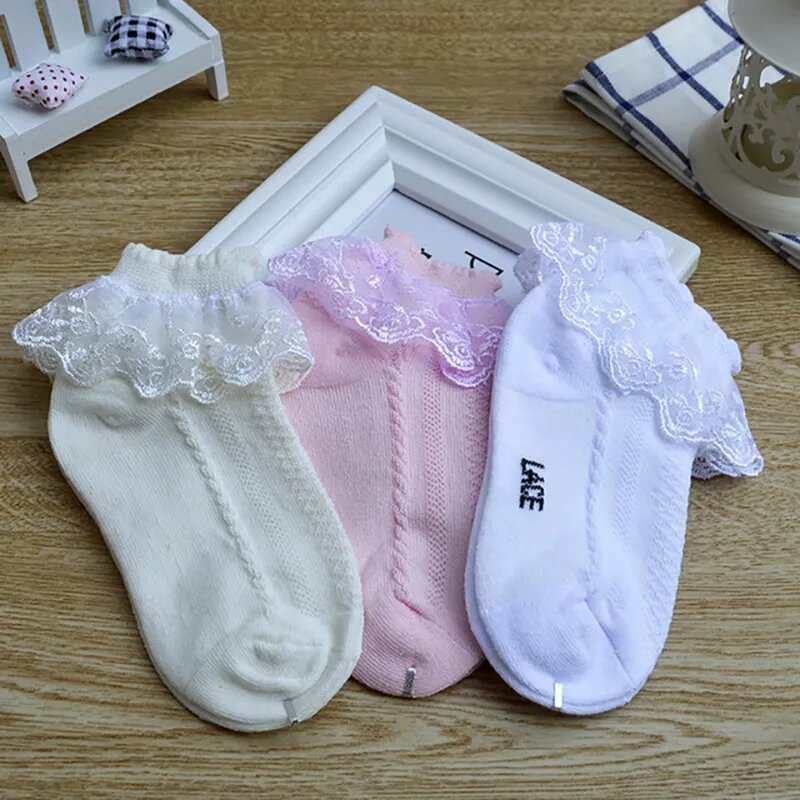 USHINE kaus kaki putri renda Lolita baru kaus kaki tari Latin putih elastis lembut dan nyaman sutra bayi perempuan