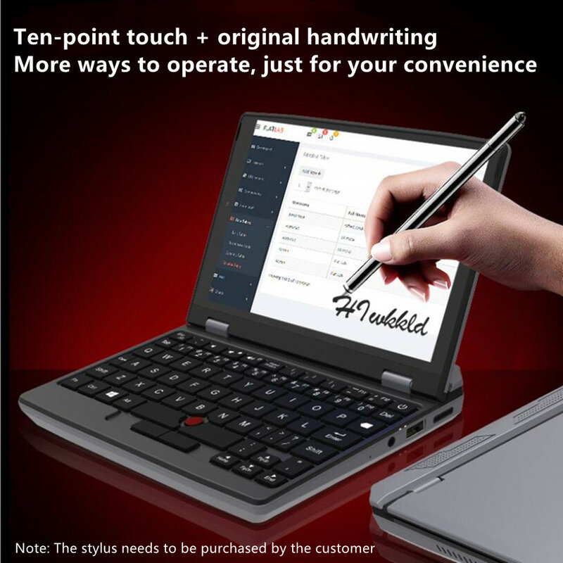 2024 Draagbare Mini Laptops Metalen Kleine Notebooks Ramen 11 7 Inch Touchscreen Kantoor N4000 12Gb + 1Tb Ips Netbook Micro Computer