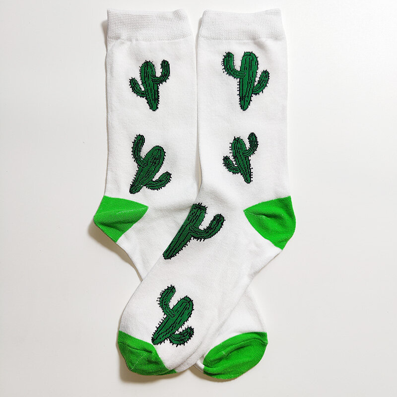NEW 48 Style Funny Cartoon Women Smile Socks Combed Cotton Rabbit Fruit Food Tube Sports Socks Happy Kawaii Socks