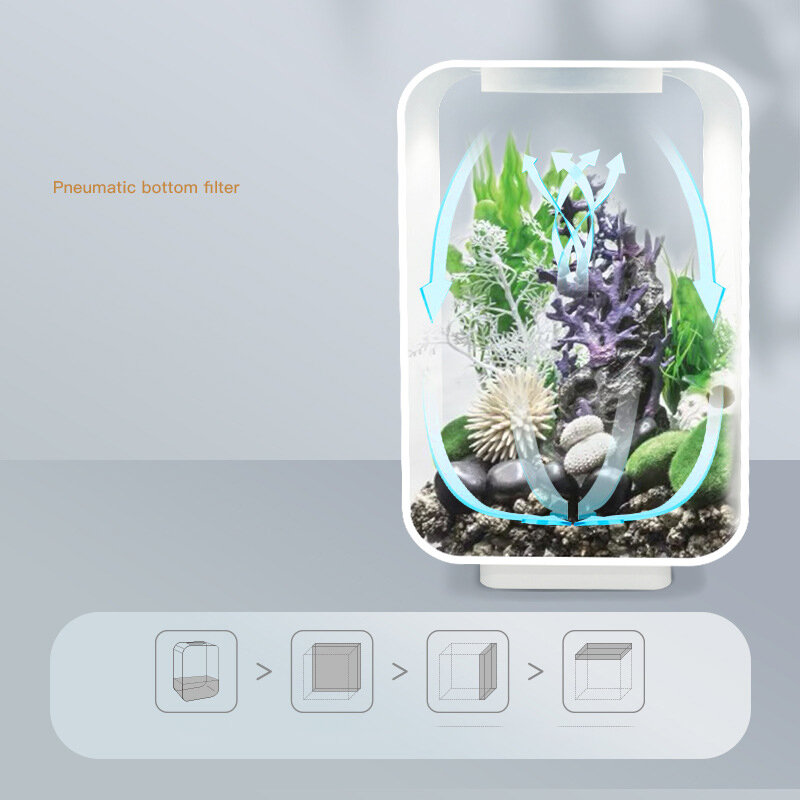 Hot sale smart mini acrylic small fish tank Desktop smart betta fish tank