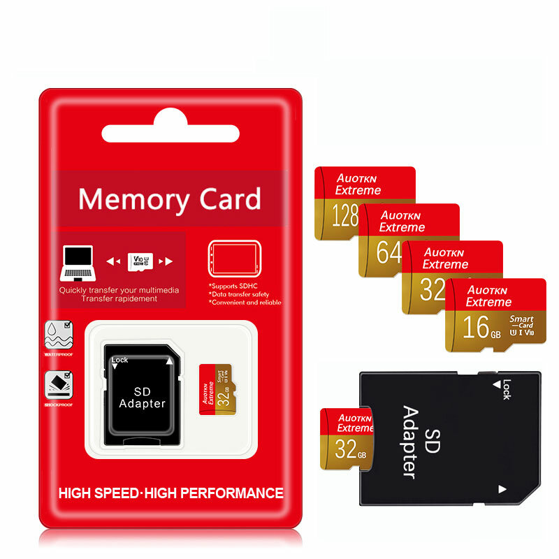 Tarjeta Micro TF Class10, tarjeta de memoria de 256GB, 128GB, 64GB, Flash SD Mini, 8GB, 16GB, 32GB, C10, tarjeta TF de alta velocidad para teléfono inteligente/cámara