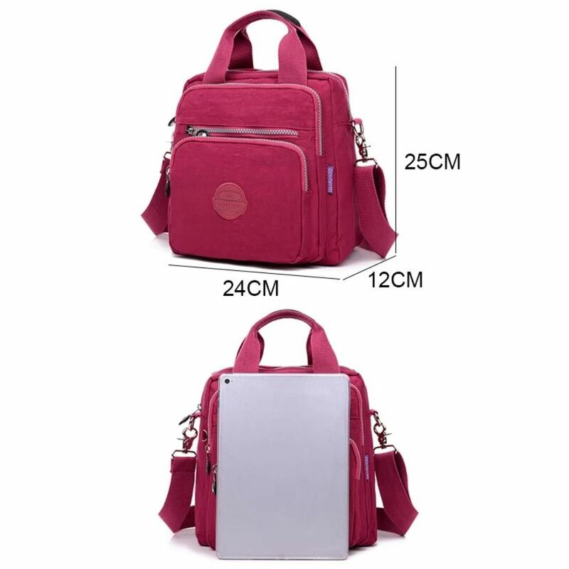 Purses Crossbody Bag Simple Large Nylon Shoulder Bag with Belt Messenger Bag Women