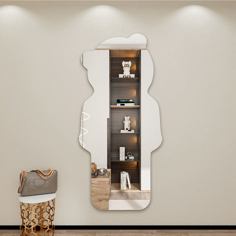 Wanhong cermin sendiri tanpa lubang untuk asrama neurosiswa sebelum menempelkan dinding ke dinding lampu kaca anti-beruang