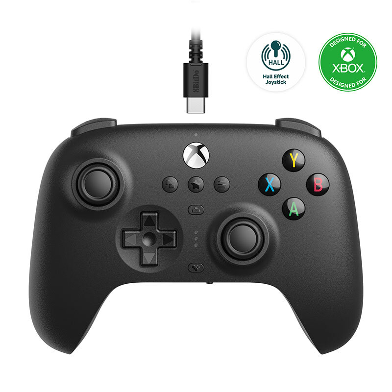 8bitdo-Gamepad con cable Ultimate, actualización de Joystick de efecto Hall, Gamepad para Xbox Series, S, X, Xbox One, Windows 10, 11